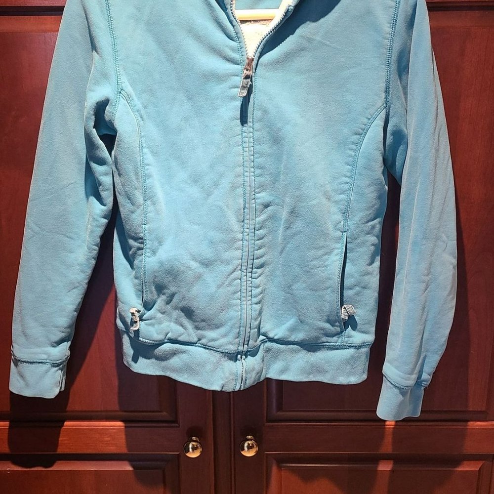 LL Bean zip up with soft lining. Size xs,  Light Blue